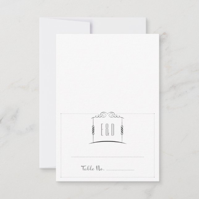 Under the Chuppah Jewish Wedding Escort Card (Front)