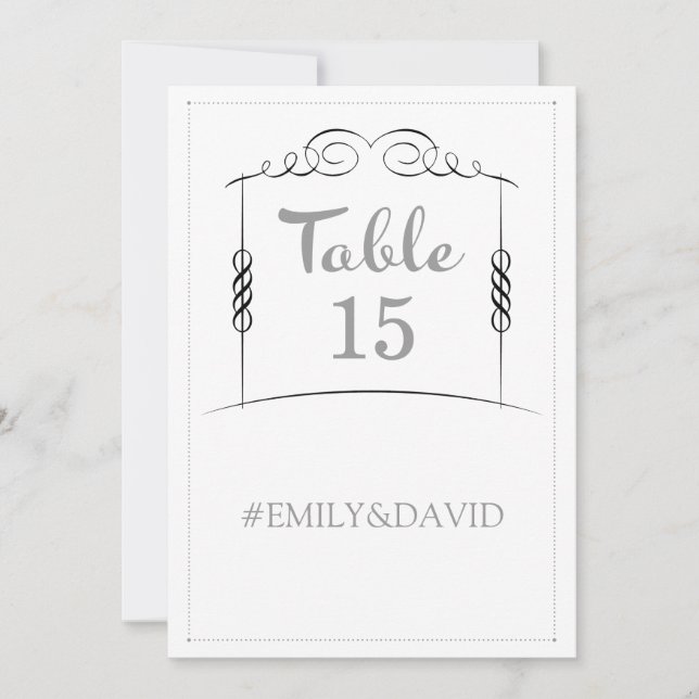 Under the Chuppah Jewish Wedding Table Numbers (Front)