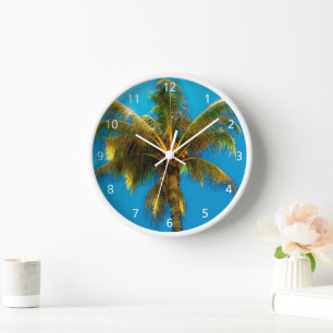 Under the Coconut Palm Acrylic Wall Clock