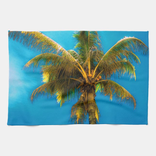 Under the Coconut Palm Tea Towel (Horizontal)