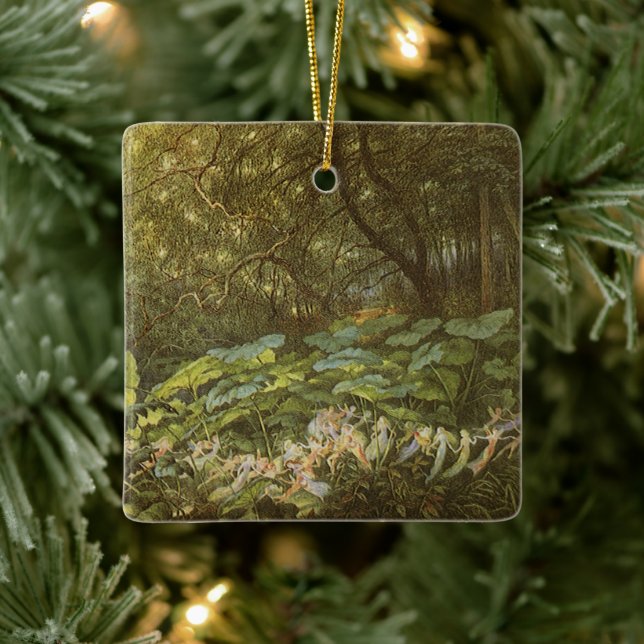 Under the Dock Leaves by Richard Doyle, Fairy Art Ceramic Ornament (Tree)