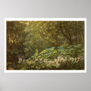 Under the Dock Leaves by Richard Doyle, Fairy Art Poster