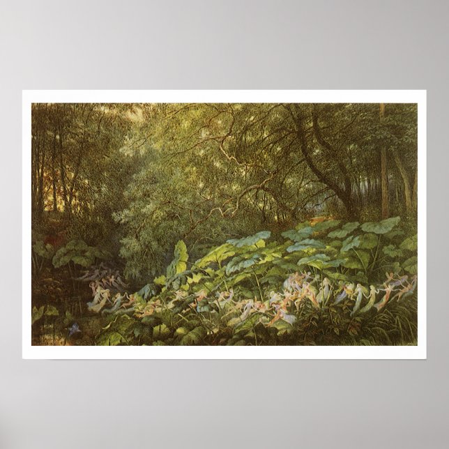 Under the Dock Leaves by Richard Doyle, Fairy Art Poster (Front)