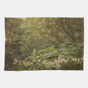 Under the Dock Leaves by Richard Doyle, Fairy Art Tea Towel