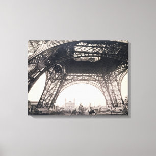 Under the Eiffel Tower, before ascending, from 'L' Canvas Print