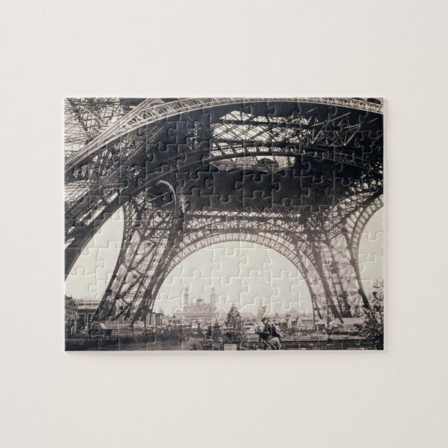 Under the Eiffel Tower, before ascending, from 'L' Jigsaw Puzzle (Horizontal)