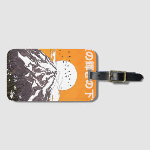 under the glow of the evening luggage tag
