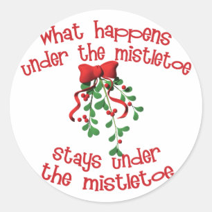 Under the Mistletoe Classic Round Sticker