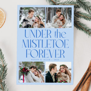 Under the Mistletoe Forever Icy Blue Photo  Holiday Card