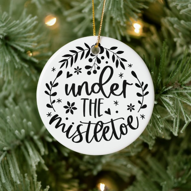 Under The Mistletoe Modern  Ceramic Tree Decoration (Tree)