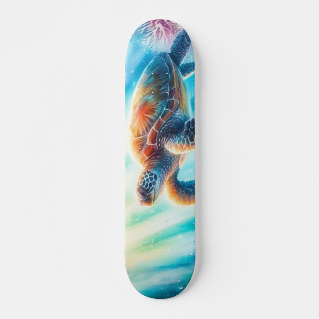 Under the ocean sea turtle skateboard (Front)