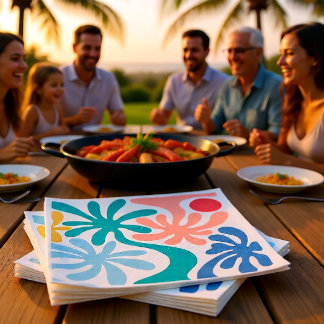 Under the Palms Tropical Family Gatherings Napkin