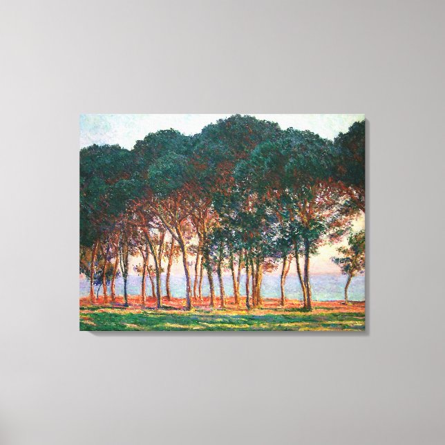 Under The Pine Trees, by Claude Monet Canvas Print (Front)