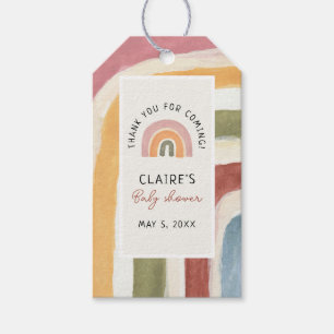 Under the Rainbow Boho Baby Shower Thank You Gif Gift Tags