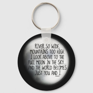 Under The Same Moon Poem Key Ring