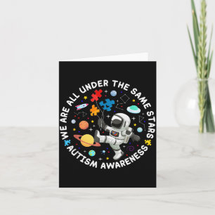 Under The Same Stars Space Autism Awareness Card