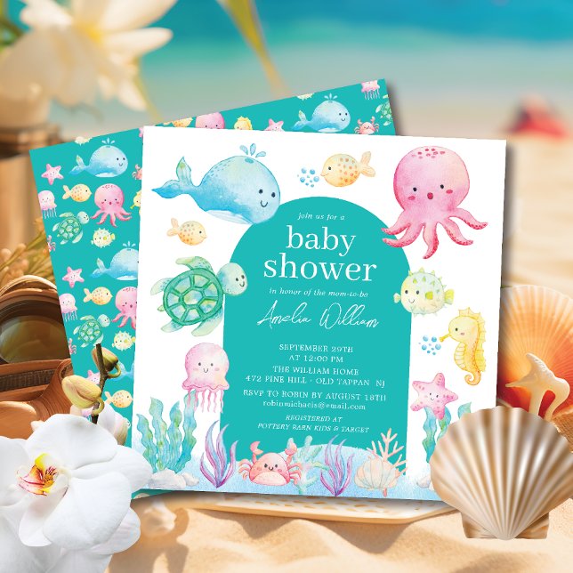 Under The Sea Adventure Baby Shower Invitation (Creator Uploaded)