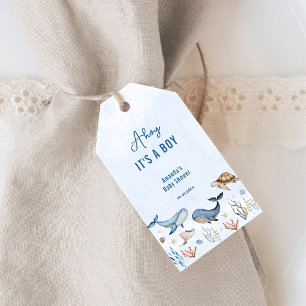 Under the sea Ahoy It's a Boy Baby Shower Gift Tags