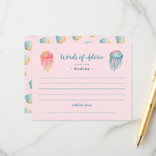 Under The Sea Animals Baby Shower Words Of Advice Enclosure Card
