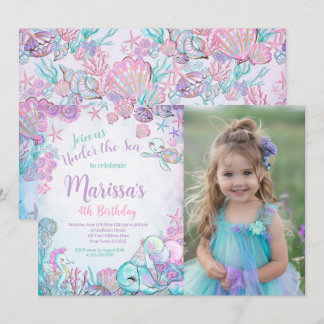 Under the Sea Animals Birthday Invitation