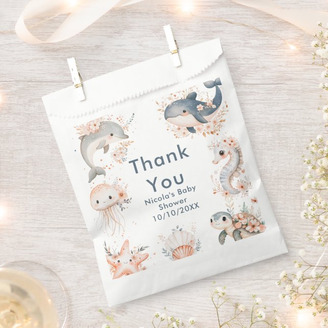 Under The Sea Animals Birthday Party Favour Bags (Clipped)