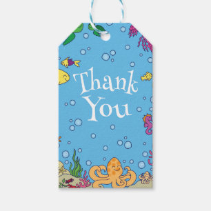 Under the Sea Animals Cute Thank You Gift Tags