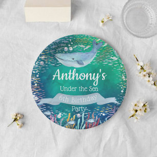 Under The Sea Any Age Birthday Paper Plate
