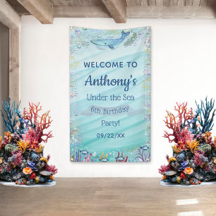 Under The Sea Any Age Birthday Party Welcome Banner