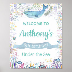 Under The Sea Any Age Birthday Welcome Sign