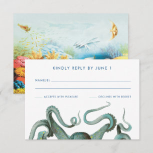 Under the Sea Aquarium Wedding RSVP Card