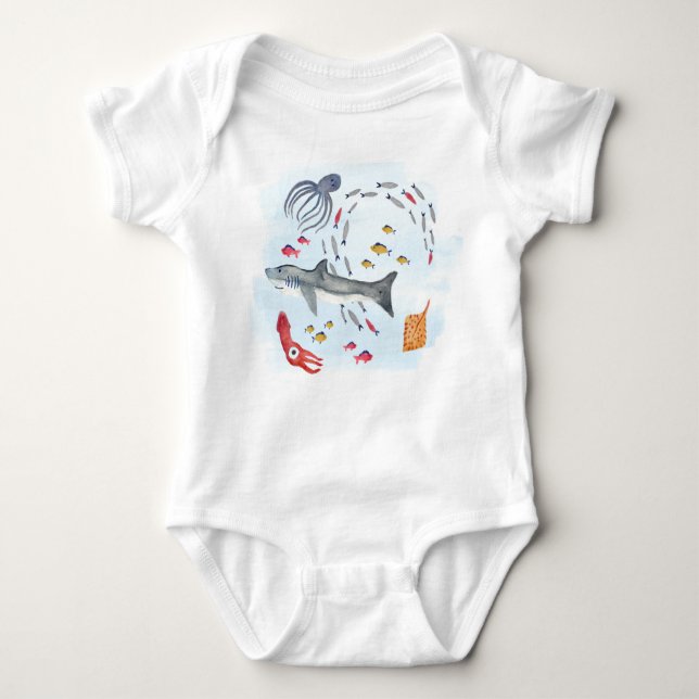 Under the Sea Baby Baby Bodysuit (Front)
