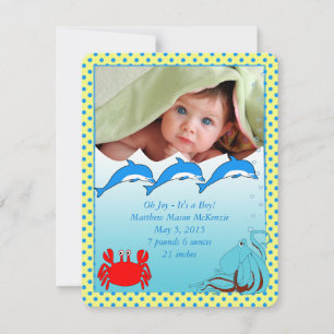 Under the Sea Baby Boy Announcement