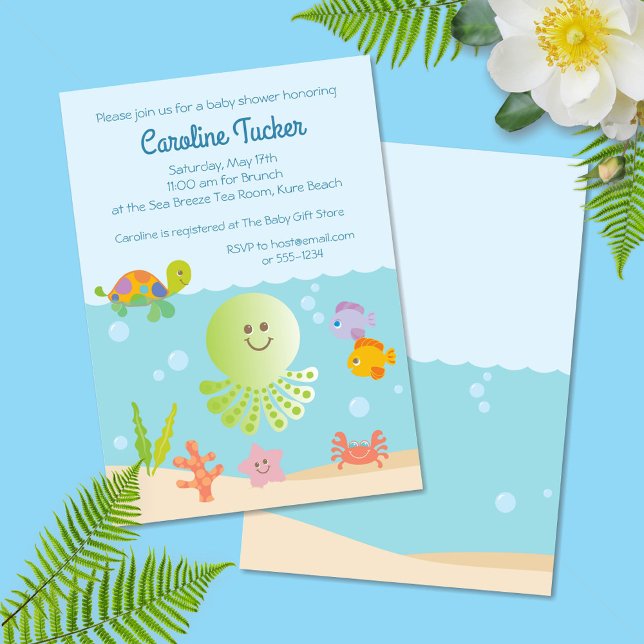 Under the Sea Baby Boy Shower Invitations (Creator Uploaded)