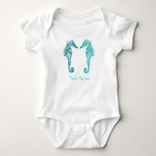 Under the Sea Baby Jersey Bodysuit, White Baby Bodysuit