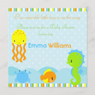 Under the Sea Baby Shower 5.25x5.25 Invitation