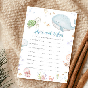 Under The Sea Baby Shower Advice and Wishes Game