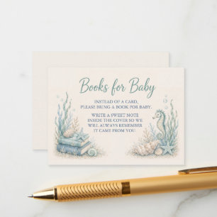 Under the Sea Baby Shower Books Baby Card 