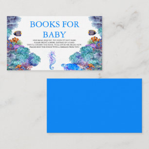 Under the Sea Baby Shower Books For Baby Enclosure Card