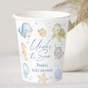 Under The Sea Baby Shower Boy Ocean Paper Cups