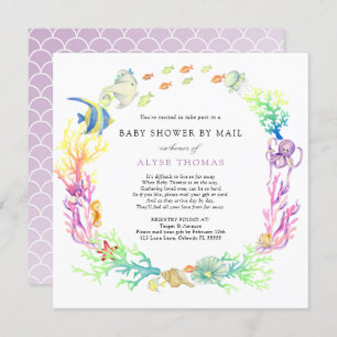 Under The Sea Baby Shower By Mail Invitation
