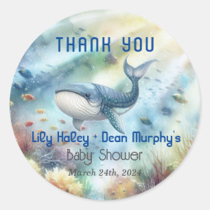 Under the Sea Baby Shower Classic Round Sticker