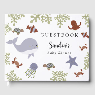 Under the Sea Baby Shower Cute Custom  Guest Book