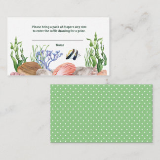Under the Sea Baby Shower Diaper Raffle Enclosure Card