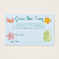 Under the Sea Baby Shower Guess How Many Card