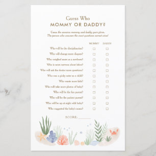 Under the Sea Baby Shower Guess Who Mummy or Daddy