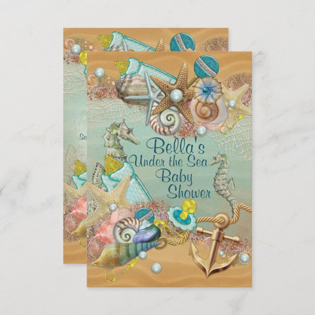 Under the Sea Baby Shower Invitation (Front/Back)