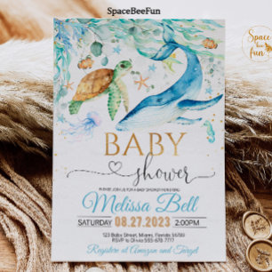 Under the Sea Baby Shower Invitation Boy Ocean