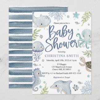 Under the Sea Baby Shower Invitations