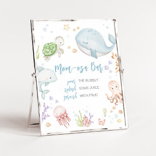 Under The Sea Baby Shower Mom Osa Bar Poster