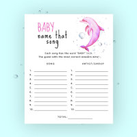 Under the sea baby shower - Name that song game